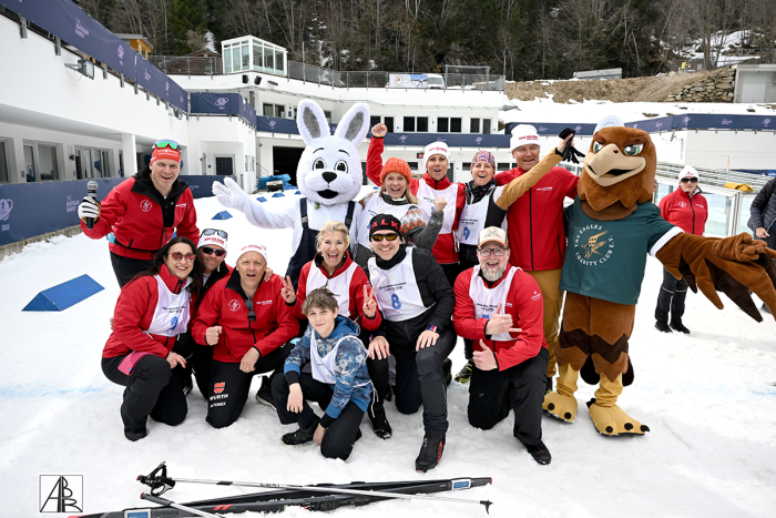 Gute Laune bei der Biathlon-Gaudi-Staffel